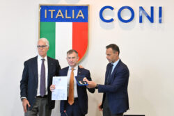 Roma (ITA) 22 maggio 2025
1162ª Giunta Nazionale CONI
Ultima del Presidente Malagò con minuto di silenzio per Benvenuti
Foto di Ferdinando Mezzelani/CONI